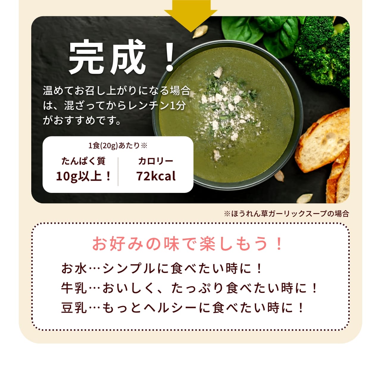 【初めてのプロテインスープ】